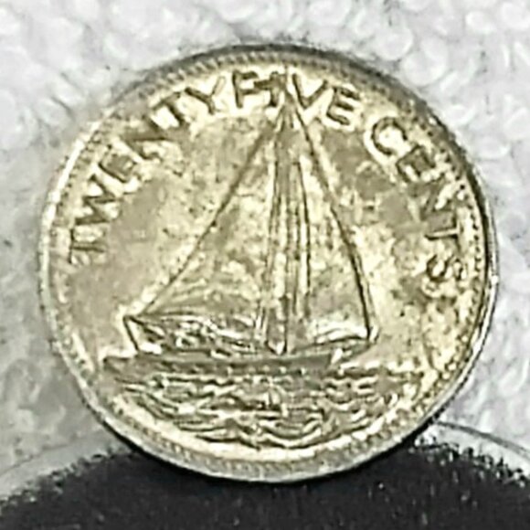Circulated 2000 Bahamian Twenty Five Cent Commonwealth of the Bahamas Coin!! - Picture 1 of 3